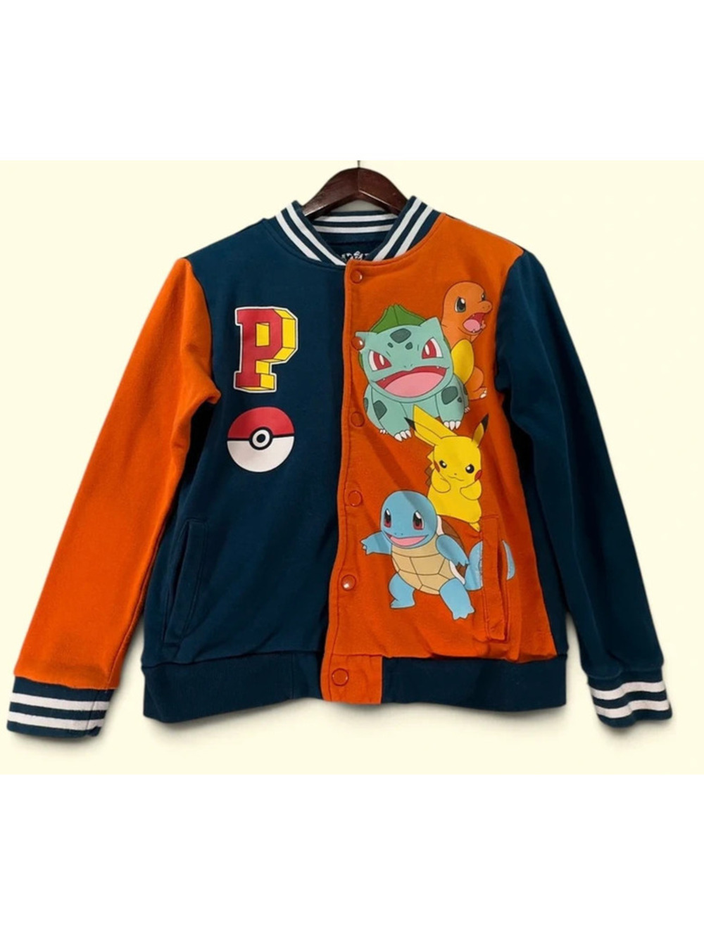 Pokémon Hybrid Varsity Jacket Pikachu Charmander Squirtle Bulbasaur A0019
